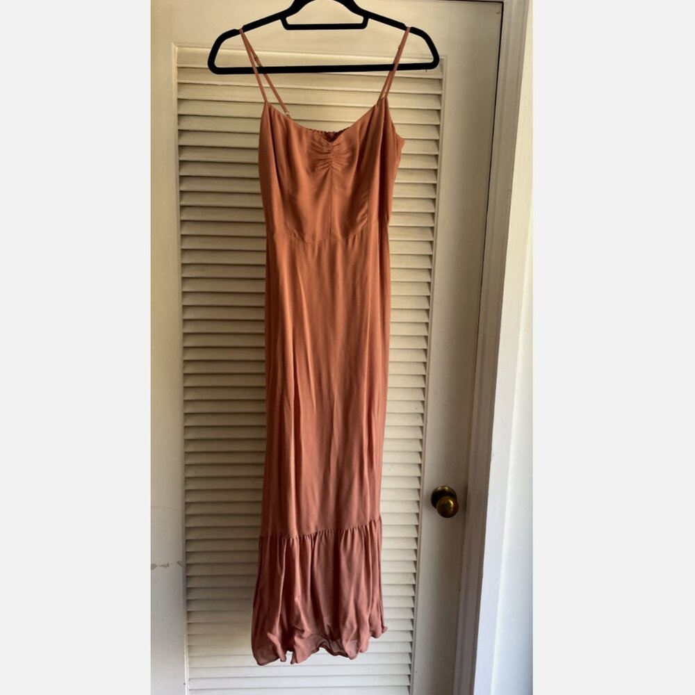 Reformation Emersyn Midi Dress in Praline Size 2 - Picture 3 of 16